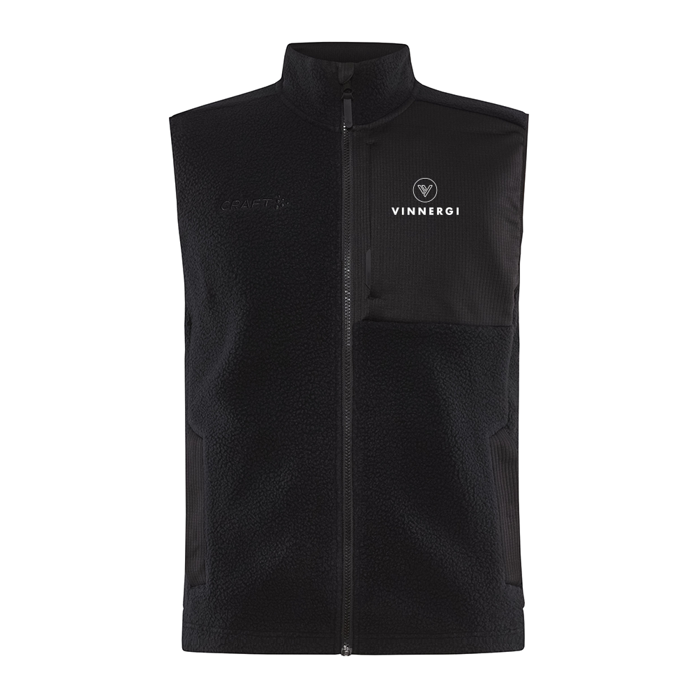 ADV EXPLORE PILE FLEECE VEST M BLACK
